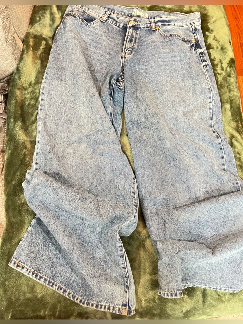 Rewash Light Blue Wide-Leg Women's Jeans